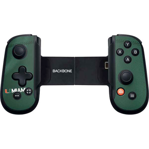 University of Miami Green Jersey Backbone One for iPhone Game Controller Skin